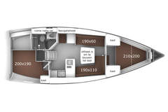 zeilboot Bavaria 37/2 Cruiser 2019 Afbeelding 2